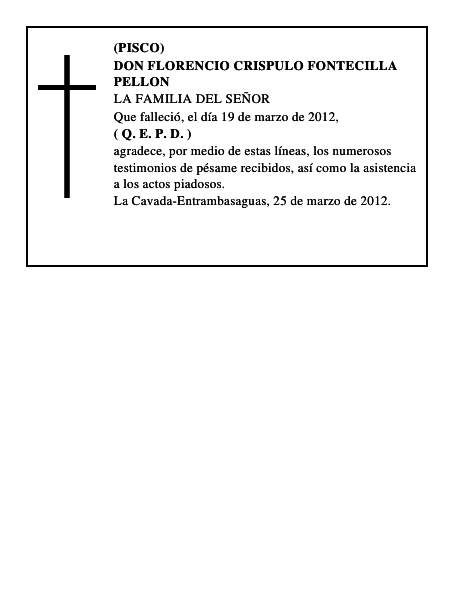 DON FLORENCIO CRISPULO FONTECILLA PELLON