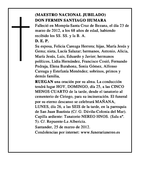 DON FERMIN SANTIAGO HUMARA