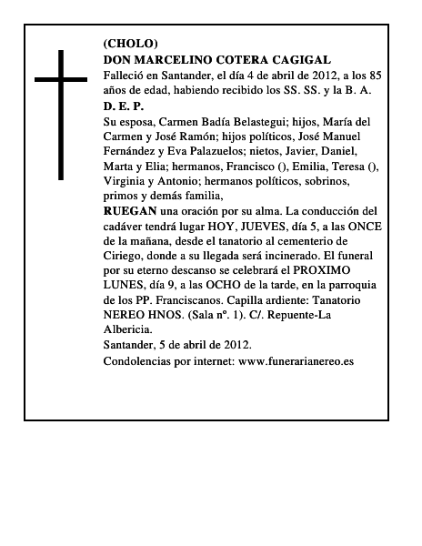 DON MARCELINO COTERA CAGIGAL