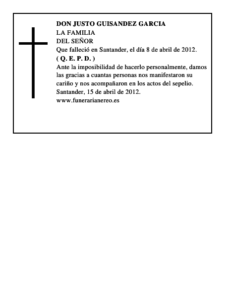 DON JUSTO GUISANDEZ GARCIA