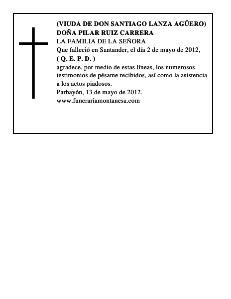 DOÑA PILAR RUIZ CARRERA