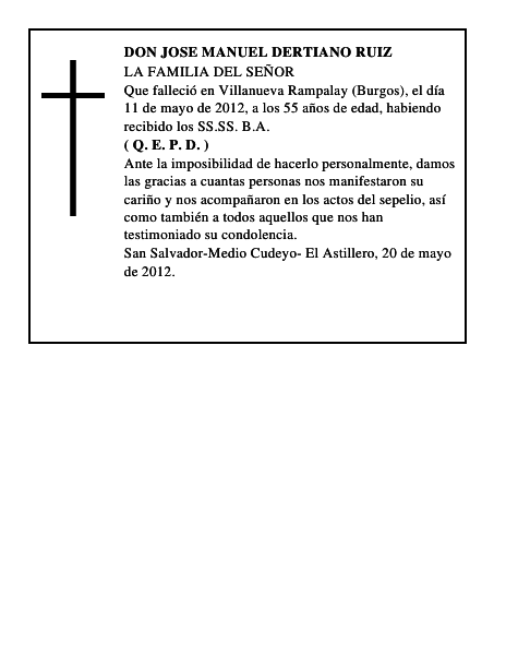 DON JOSE MANUEL DERTIANO RUIZ