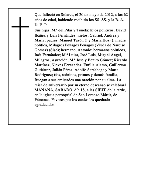 María Trinidad Tazón Hoz