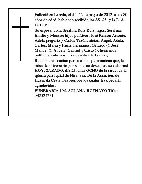A. Emilio Hazas Ruiz