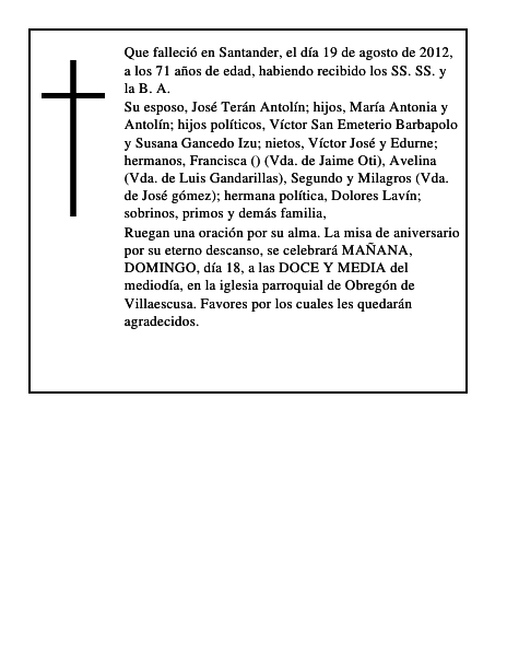 Maria Teresa Calleja Fenandez