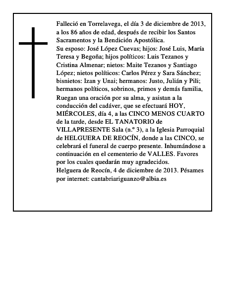 María Teresa Aguiriano Roson
