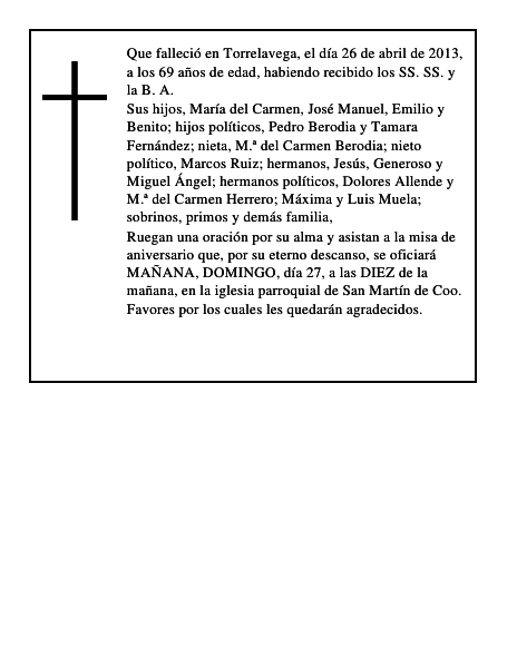 Benita Fernández Toribio