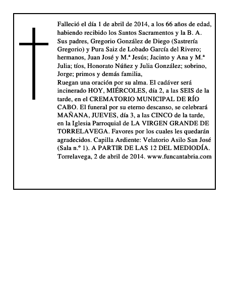 Gregorio González Saiz de Lobado