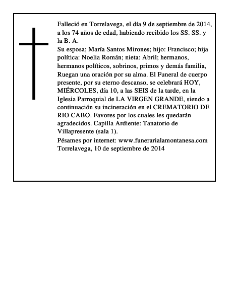 Vicente Francisco Ventoso Ortega