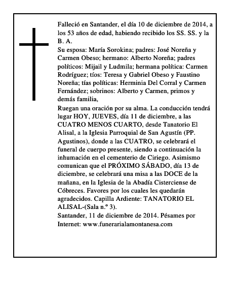 José Gabriel Noreña Obeso