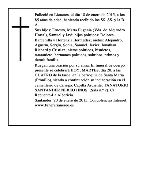 MANUELA VILLASTRIGO FERNANDEZ