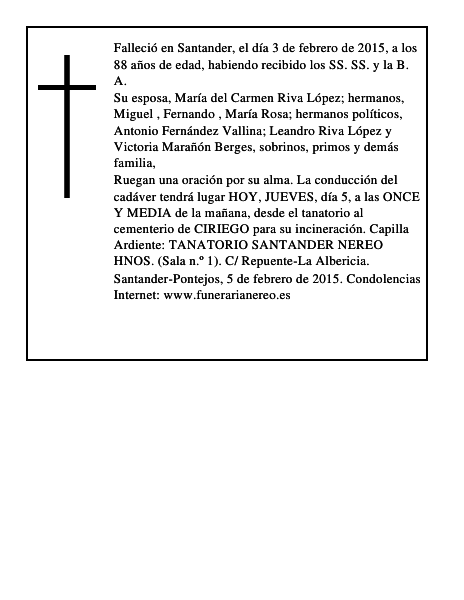 BERNARDO SAIZ BEDOYA