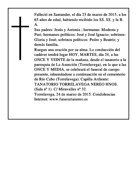 SATURNINO RODRIGUEZ RODRIGUEZ