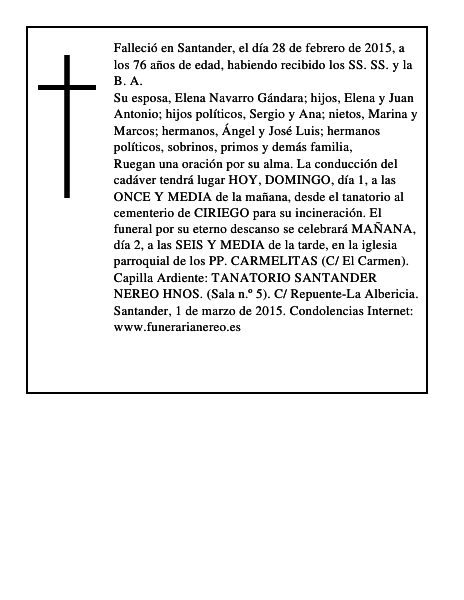JUAN ANTONIO CALZADA PEREDO