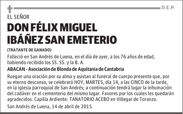 Félix Miguel Ibáñez San Emeterio