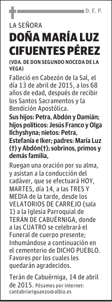 María Luz Cifuentes Pérez