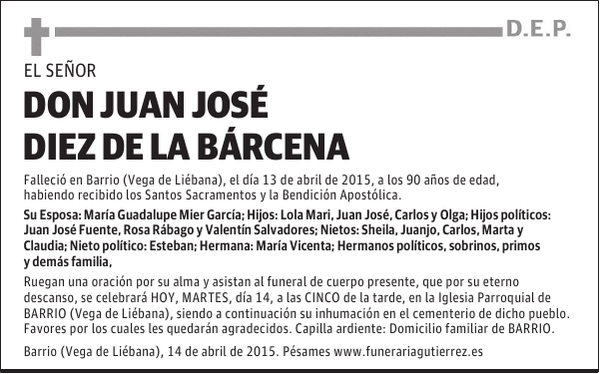 Juan José Diez de la Barcena