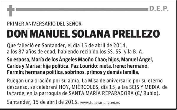 MANUEL SOLANA PRELLEZO