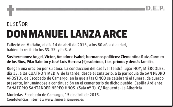 MANUEL LANZA ARCE