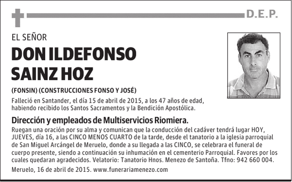 ILDEFONSO SAINZ HOZ