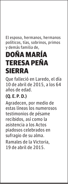 María Teresa Peña Sierra