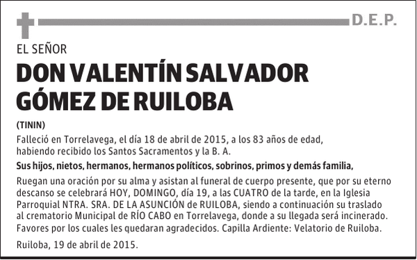 Valentín Salvador Gómez de Ruiloba