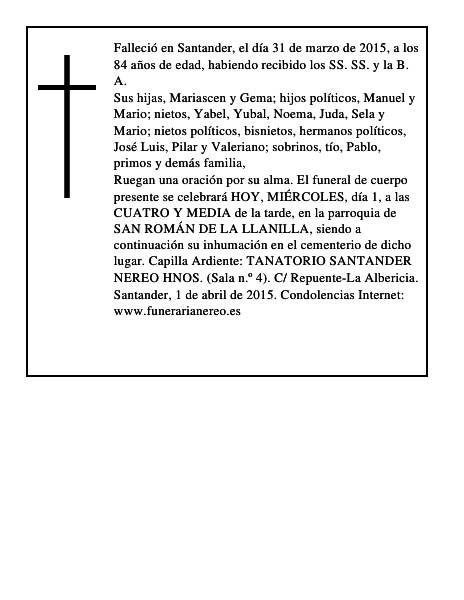 FAUSTINA BLANCO SALCINES