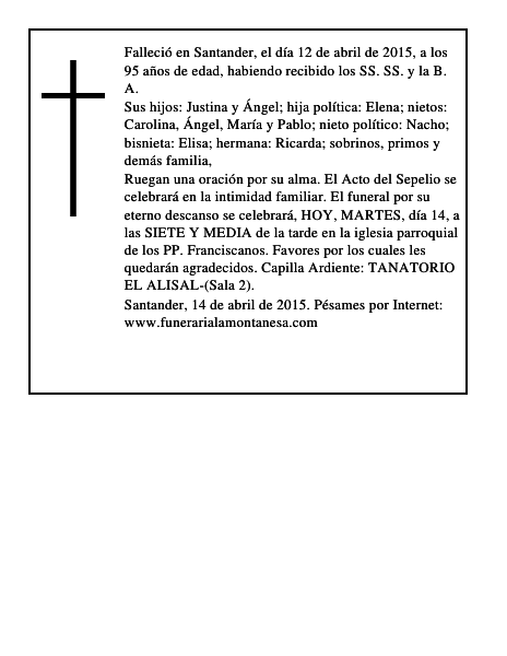 Justina San Román Expósito