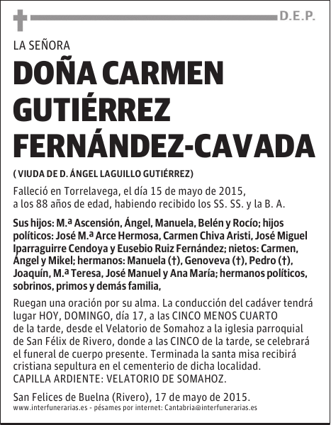 CARMEN GUTIÉRREZ FERNANDEZ-CAVADA