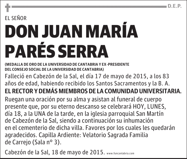 Juan María Pares Serra-Universidad