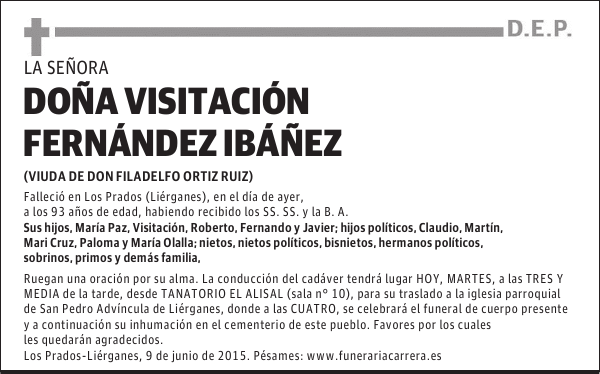 VISITACIÓN FERNANDEZ IBAÑEZ