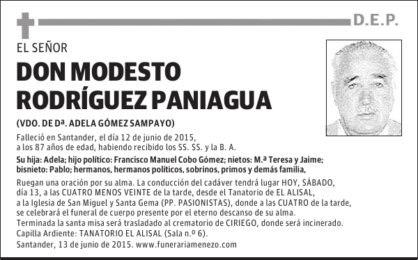 Modesto Rodríguez Paniagua