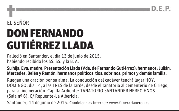 FERNANDO GUTIERREZ LLADA