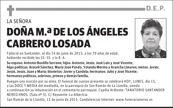 MARÍA DE LOS ÁNGELES CABRERO LOSADA