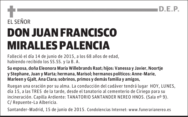 JUAN FRANCISCO MIRALLES PALENCIA