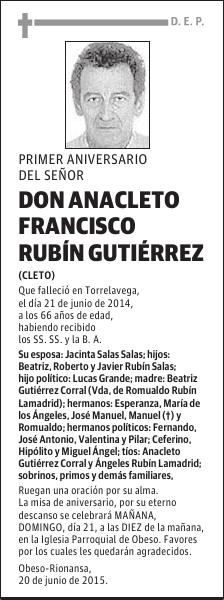 Anacleto Francisco Rubín Gutiérrez
