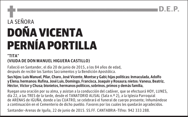 Vicenta Pernía Portilla
