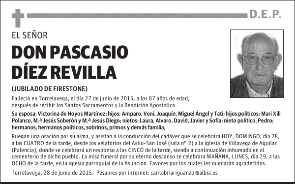 PASCASIO DIEZ REVILLA