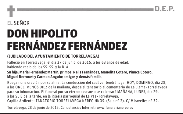 HIPOLITO FERNANDEZ FERNANDEZ