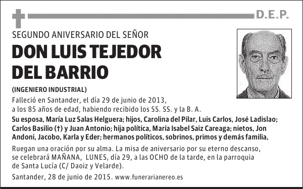 LUIS TEJEDOR DEL BARRIO