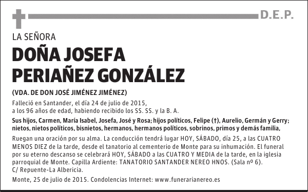 JOSEFA PERIAÑEZ GONZALEZ