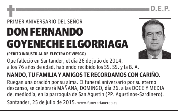FERNANDO GOYENECHE ELGORRIAGA