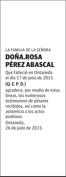 ROSA PÉREZ ABASCAL