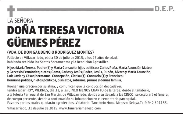 Teresa Victoria Güemes Pérez