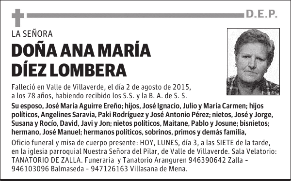 ANA MARÍA DÍEZ LOMBERA