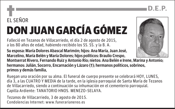 JUAN GARCÍA GÓMEZ