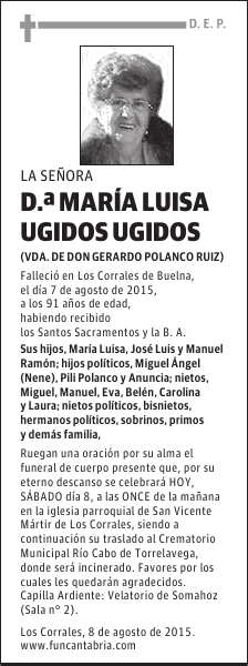 María Luisa Ugidos Ugidos