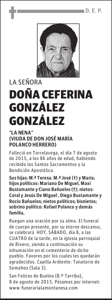 Ceferina González González