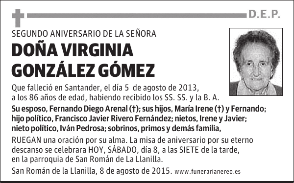 VIRGINIA GONZALEZ GOMEZ