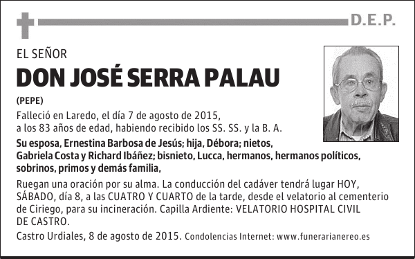 JOSE SERRA PALAU